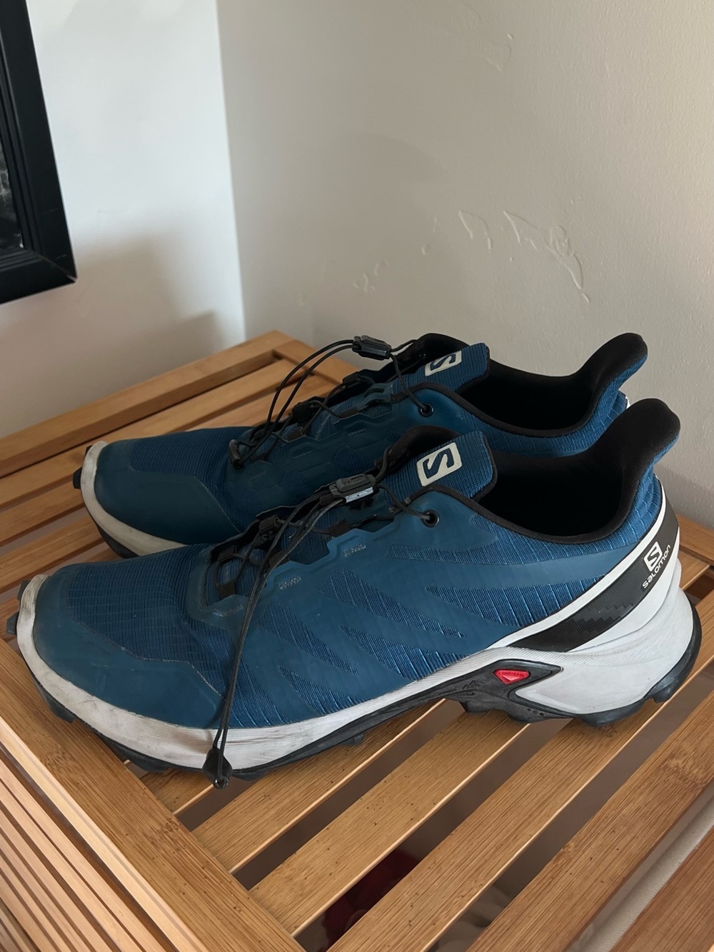 Salomon Men's Teal and Black Trail Running Shoes